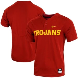 Camiseta deportiva de béisbol oficial de dos botones de la NCAA Nike Cardinal USC Trojans para hombre - Imagen 1 de 3