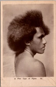 RPPC Fine Type of Fijian photo Caine Series Suva Fiji postcard JQ4 - Picture 1 of 2