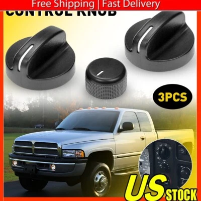 Ajuste 94-97 Dodge Truck Pickup tablero Ram 2500 calefacción 1500 aire acondicionado perillas de control de clima Foto 1 de 4