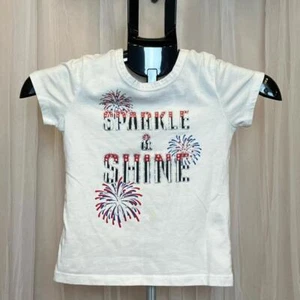 Girls Fourth of July Patriotic Short Sleeve Shirt Top size 6/6x - Picture 1 of 4