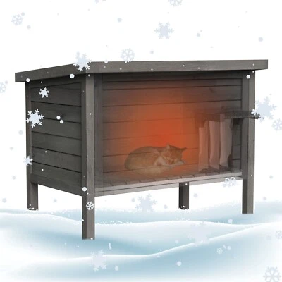 GDLF Outdoor Insulated Feral Cat House Enclosure, Large Size for Multiple Cats - Image 1 of 4