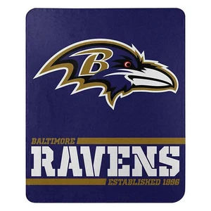 Neu Football Baltimore Ravens Fleecedecke Southpaw weicher Überwurf 50" x 60" - Bild 1 von 1