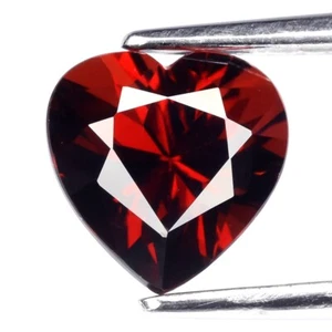 💎 1.62ct 7x6.8mm VS Heart Brilliant Natural Reddish Orange Garnet - Africa Gem - Imagen 1 de 4
