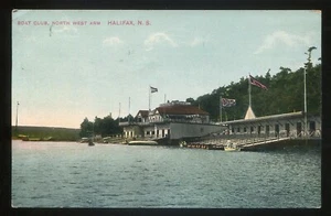 POSTAL PUBLICADA 1913 BOAT CLUB, BRAZO NOROESTE HALIFAX NOVA SCOTIA - Imagen 1 de 2