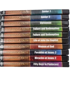 Bible Visual Aids Teaching Legends Of Faith Children's Ministry Lot 9 DVDs - Picture 1 of 2