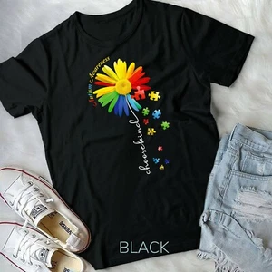 Choose Kind Autism awareness Sunflower Mom Women Cute Gifts T-Shirt - Picture 1 of 11