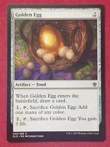 Magic The Gathering THRONE OF ELDRAINE GOLDEN EGG artifact card MTG - Picture 1 of 2