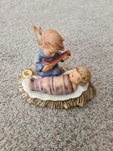 Estatuilla Hummel vintage candelabro LULLABY Hum 24/I Alemania Occidental - Imagen 1 de 8