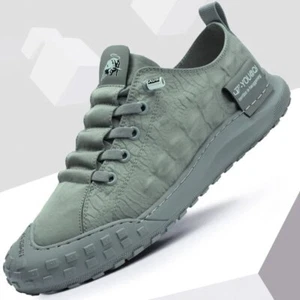 Fashion Mens Canvas Sneakers Loafers Breathable Outdoor Comfortable Casual Shoes - Picture 1 of 22
