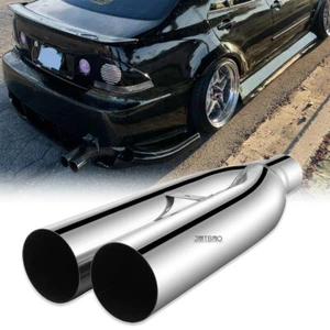 2.5" In 3'' Out 19'' Blast Pipes Exhaust Tips Stainless For Lexus IS300 IS250 - Picture 1 of 17