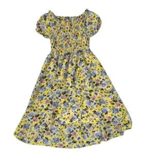 Preowned- Beautees Short Sleeve Floral A-Line Dress Girls (Size M/10) - Picture 1 of 7