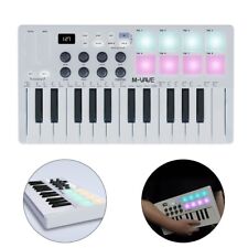 MIDI Keyboard with 25 Velocity Sensitive Keys and 8 Assignable 360 Degree Knobs