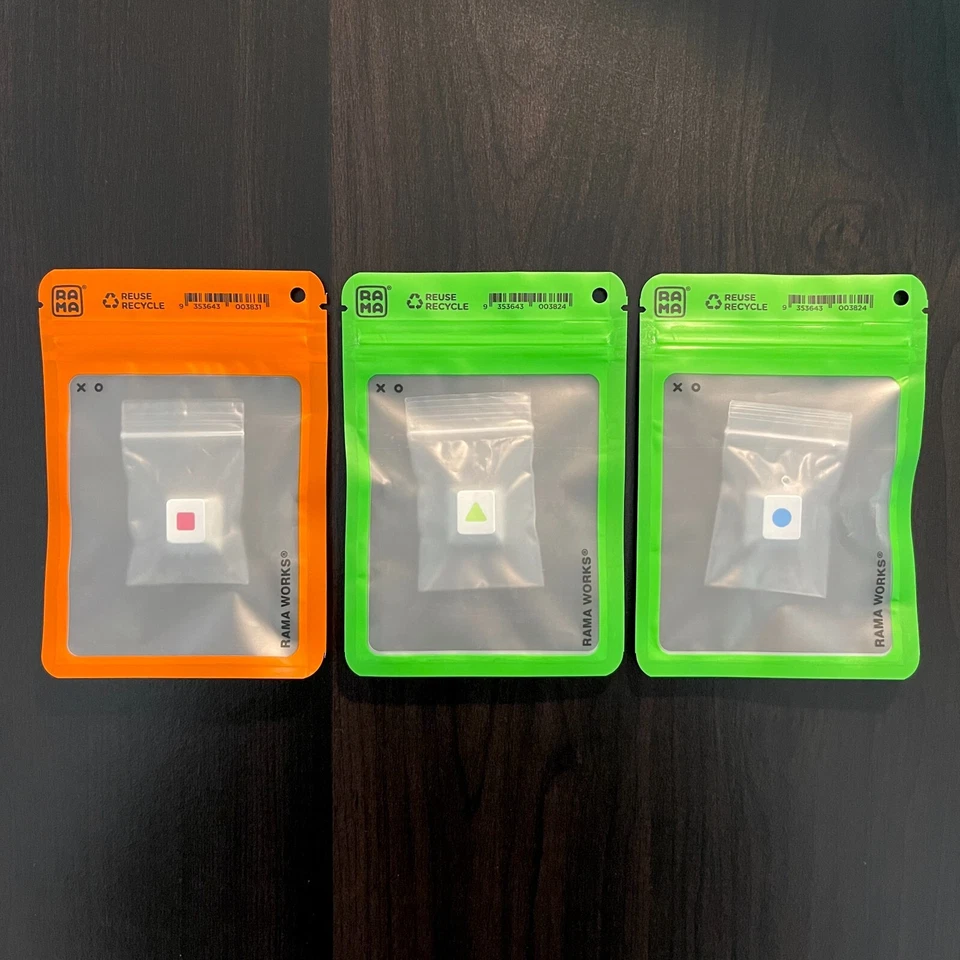 GMK Minimal 2 - RAMA Keycaps - Red Square - Green Triangle - Blue Circle - Image 1 of 1