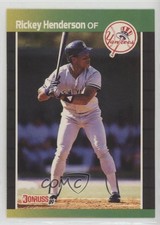 1989 Donruss Rickey Henderson (*Denotes* Next to PERFORMANCE) #245.1 HOF