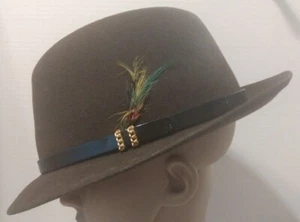 Fedora de lana vintage Dobbs 5th Avenue New York talla 7 3/8 marrón oscuro - Imagen 1 de 9