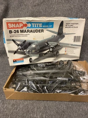 1978  Monogram Snap-Tite B-26 Marauder Model Kit 1101 - Factory Sealed Parts Bag - Image 1 of 4