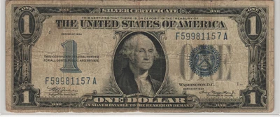 Fr.1606 1934 Funnyback $1 Silver Certificate Fine - Image 1 of 2