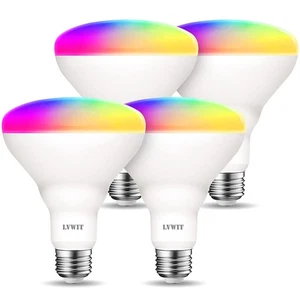 Smart Light Bulbs Alexa, BR30 100W Equivalent, E26 Smart LED, Work with Googl... - Picture 1 of 8
