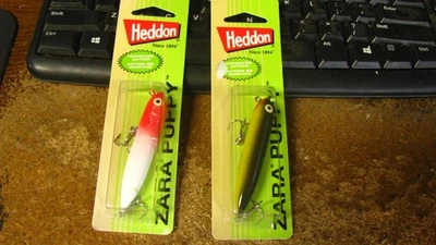 Heddon "zara puppy", 2 ct, 3", 1/4 oz, 2 colors,  free shipping - Image 1 of 2