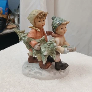 Vtg Goebel Berta Hummel "Tree Trimming Time" BH12 Boy Girl Christmas Tree 1996 - Picture 1 of 17