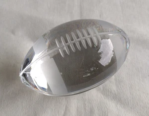 Glass Football Paperweight - Picture 1 of 14