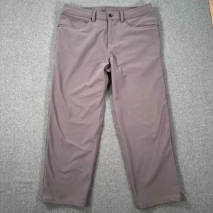 Pantalon crop homme Lululemon ABC coupe décontractée 34 cordon texturé roche lunaire M5AHUS - Photo 1/8