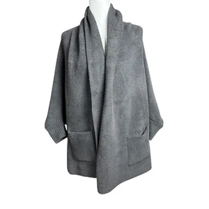 Barefoot Dreams CozyChic Blanket Wrap Womens One Size Gray Carbon Shawl - Picture 1 of 6