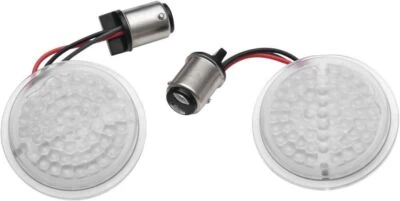 Inserciones de señal de giro delantera LED Kuryakyn LuminEZ para Harley-Davidson negro 2934 Foto 1 de 4