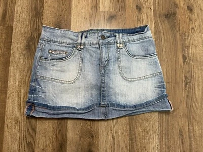Falda HIDRÁULICA, Mujer Talla 9/10, Azul, Denim, Mini, Bolsillos Foto 1 de 4