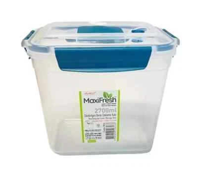 Vacuum Food Storage Deep Container box with Lid in Blue - 2700ml in Multiple Pcs - Image 1 of 4