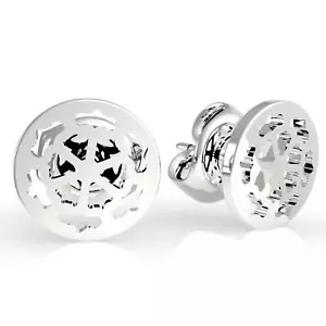 Orecchini Da Donna Guess UBE29075 A Lobo In Acciaio Traforato Motivo Peonia - Foto 1 di 2
