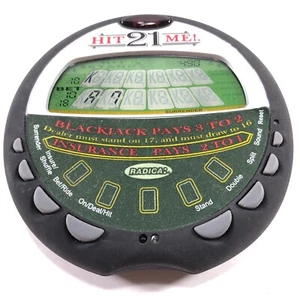 Radica “Hit Me 21” Electronic Poker Game - Motion Sensors Felt Table Black Jack - Picture 1 of 4
