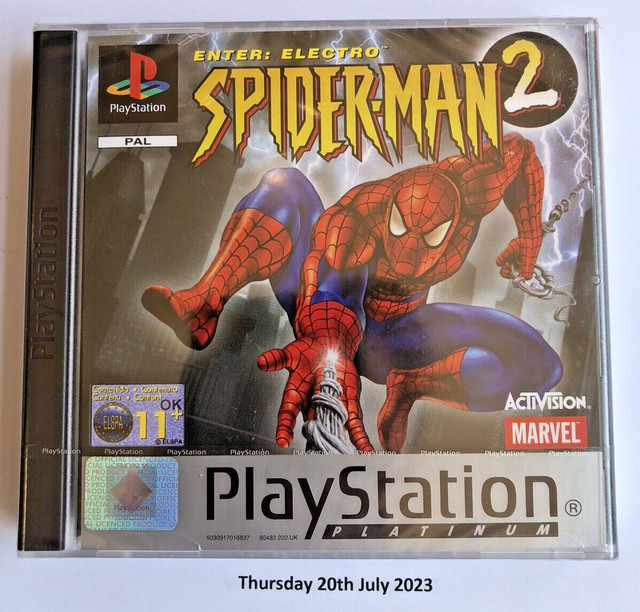 Spider-Man 2: Enter Electro Jogo PS1 Midia Fisica