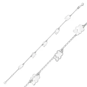 Armband 925 Silber Bärchen Emaille Damenschmuck Silberschmuck Echtschmuck 23 cm - Picture 1 of 2