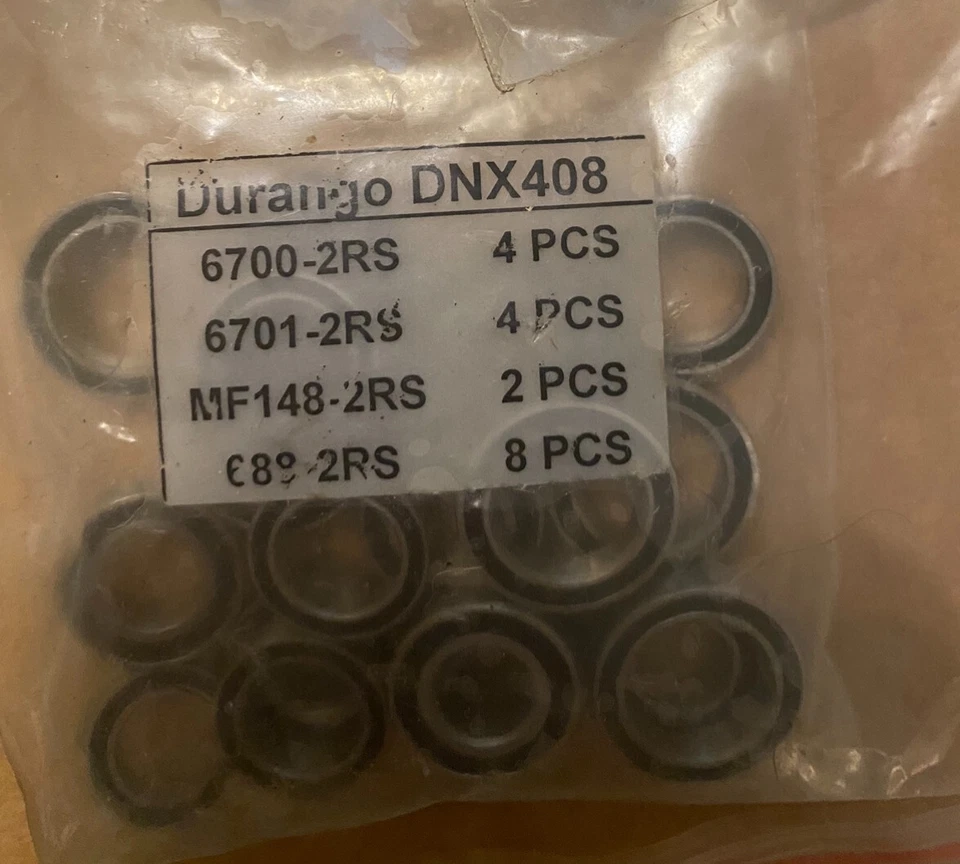 Kugellager / Kugellager / Lager Satz 2RS für Durango DNX408 (18 Stk) NEU - Bild 1 von 1