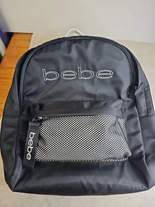 BEBE Black & White Melodia Medium Sporty Backpack MSRP $109 - Picture 1 of 5