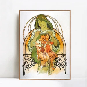 Framed Canvas Giclee Print Ilsee, Princess of Tripoli by Alphonse Mucha Wall Art - Picture 1 of 43
