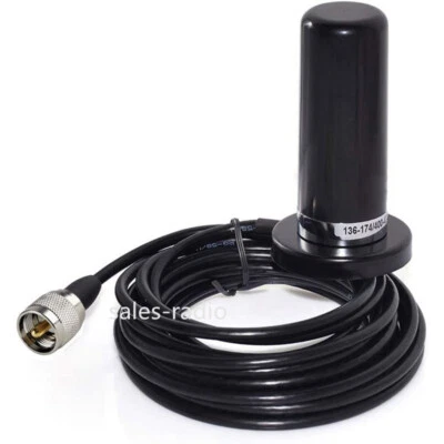 HH-N2RS 144/430MHz VHF/UHF Car Ham Radio Antenna & Magnetic Mount 5M RG-58 cable - Image 1 of 4