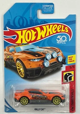 Rally Cat naranja/amarillo 5/5 HW Daredevils 2018 Hot Wheels T52 Foto 1 de 2