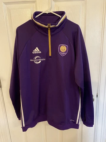 Adidas MLS Orlando City SC Mens Logo Climalite Quarter-Zip Pullover XL Cover
