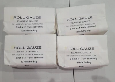 4 12 roll packs of Ambra le roy elastic roll gauze 2in x 4.1 yards ( 48 rolls )