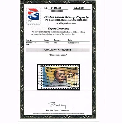 EXCEPTIONAL GENUINE SCOTT #C116 POSTALLY USED PSE CERT GRADED VF-XF 85 #20497 - Image 1 of 3