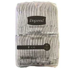 Depend Per Uomo Grande Fresco Protezione Intimo Adulto 36 Ct Massimo Assorbimento - Foto 1 di 2