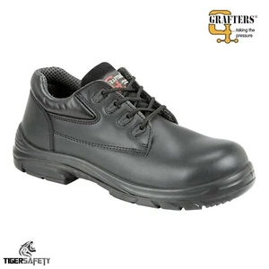 Grafters M9504A S1P Src Negro Ajuste Ancho Eeee Puntera de Acero De Zapatos Ppe - Imagen 1 de 2