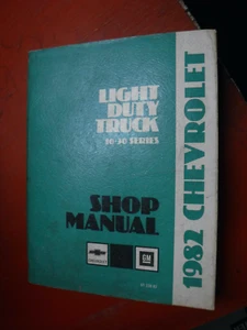 1982 CHEVROLET 10-30 SERIES LIGHT DUTY TRUCK FACTORY SERVICE MANUAL BLAZER SHOP - Imagen 1 de 10