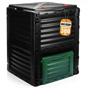 Komposter Schnellkomposter Garten 300 Liter Kunststoff Schwarz - Bild 1 von 7