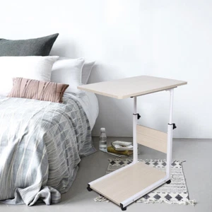 Mesa Auxiliar Cama Mesa Portátil Mesa Ordenador Altura Ajustable con Ruedas Nuevo - Imagen 1 de 35