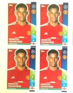 TOPPS CHAMPIONS LEAGUE 17/18 MARCUS RASHFORD ROOKIE STICKER LOT OF 4 - Picture 1 of 1