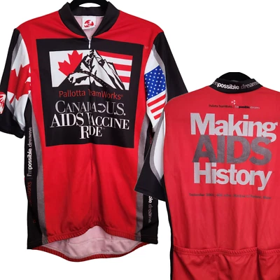 Camiseta deportiva vintage para hombre Canada Us Aids Vaccine Ride talla grande 2001 Foto 1 de 4