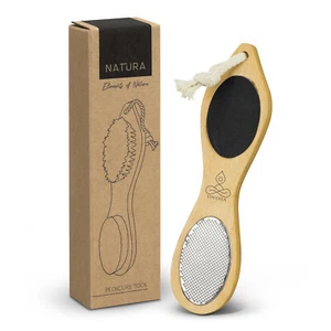 NATURA Pedicure Tool – 4-in-1 Bamboo Foot Care Set - Buy in Bulk 25 or 50 units - Picture 1 of 5